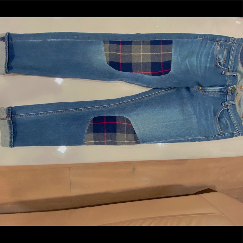 Rag & Bone checkers denim jeans straight pants